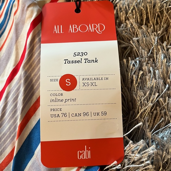 NWT Small Cabi “All Aboard” Tassel Tank #10094 - Picture 4 of 6